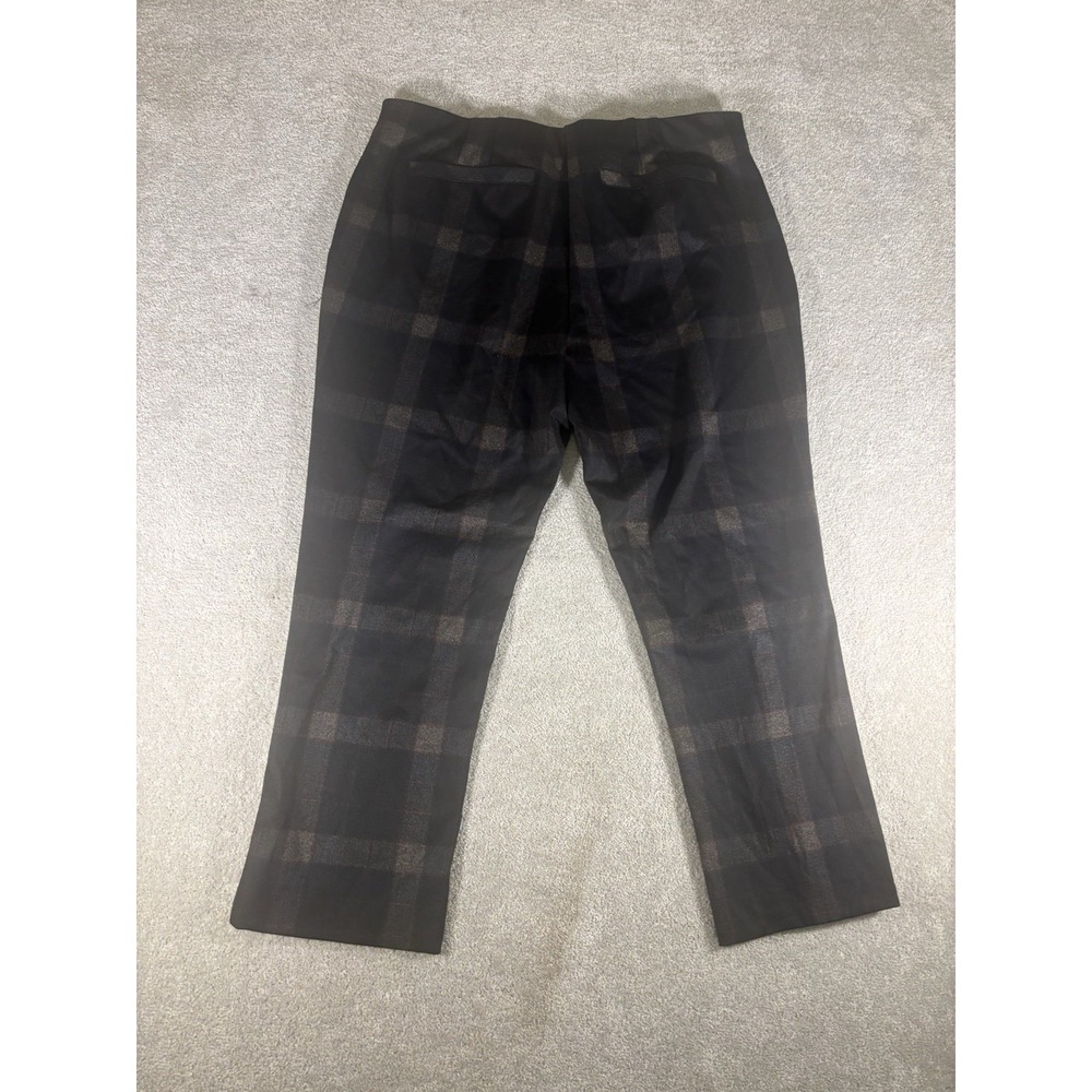 democracy plaid ab technology dress pants plaid tapered leg  Cropped‎ Belted 16 - Picture 4 of 9